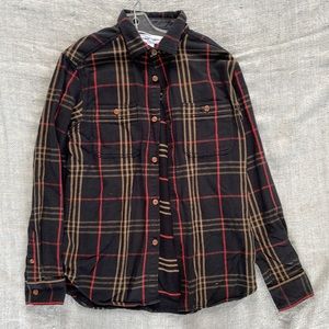 Black plaid flannel